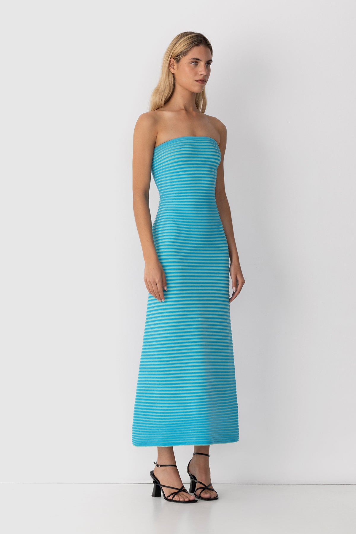Sunmor Knit Maxi Dress - Aqua