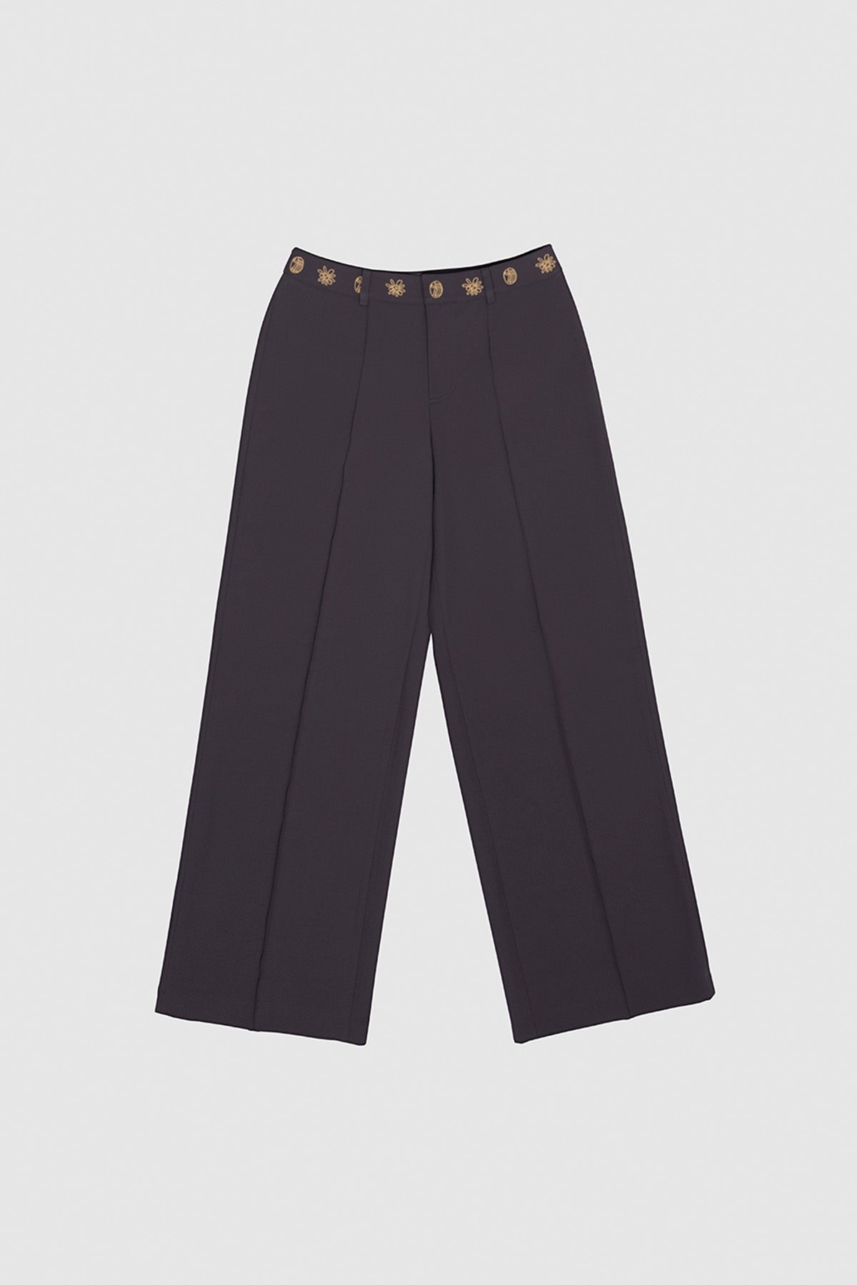 Loose relaxed fit Inka pants by The Wolf Gang, styled for casual or dressed-up looks, pairs well with matching Inka top.