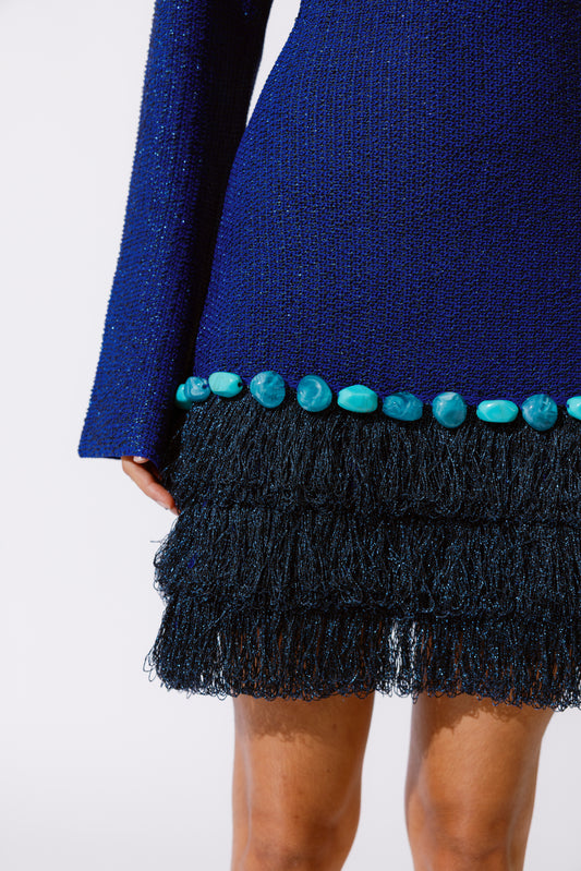 Casilda Mini Dress - Cornflower