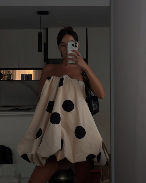 Jovana wears the Gaia Bubble Dress in S