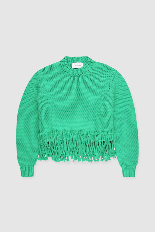 Verde Fringe Knit - Emerald