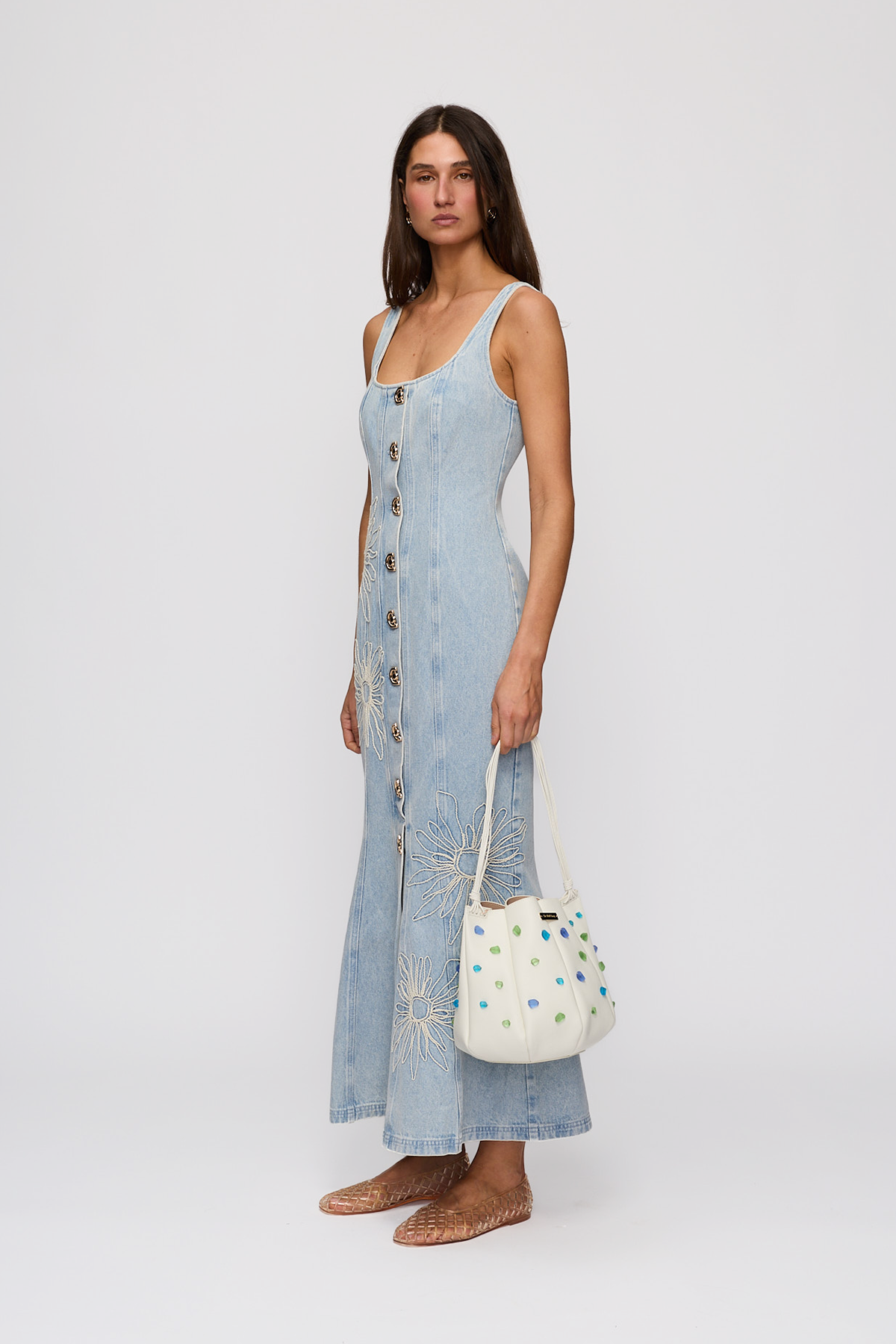 Amana Denim Maxi Dress - Denim