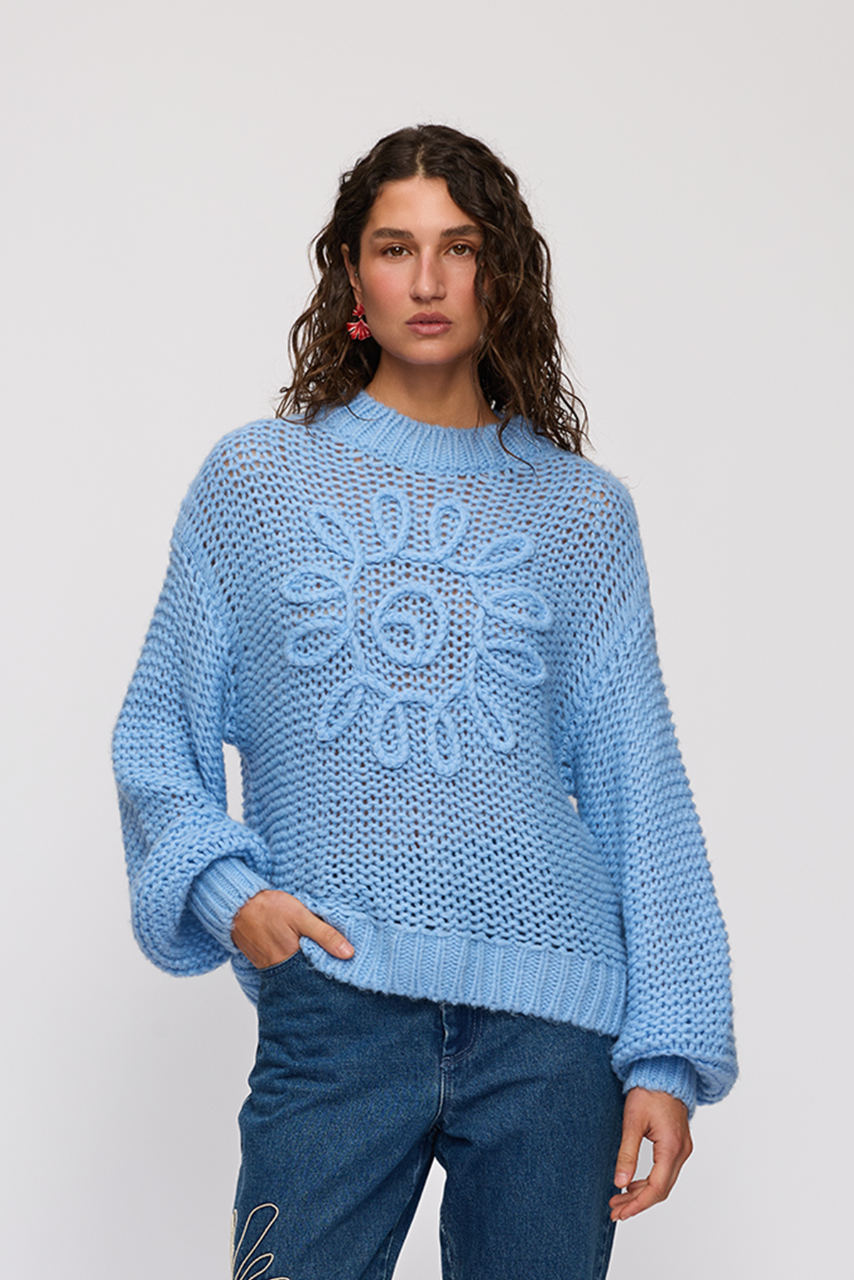 Lucia Knit Sweater - Sky