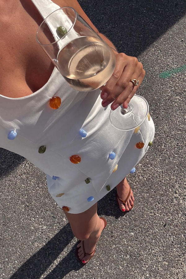 Claire wears the Romy Dress