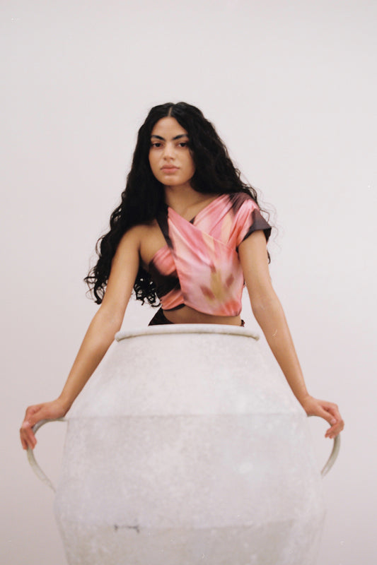 Veda Top - Cocoa Flower