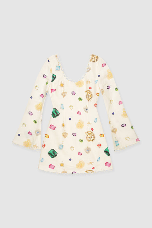 Enchanto Mini Dress - Creme Charm