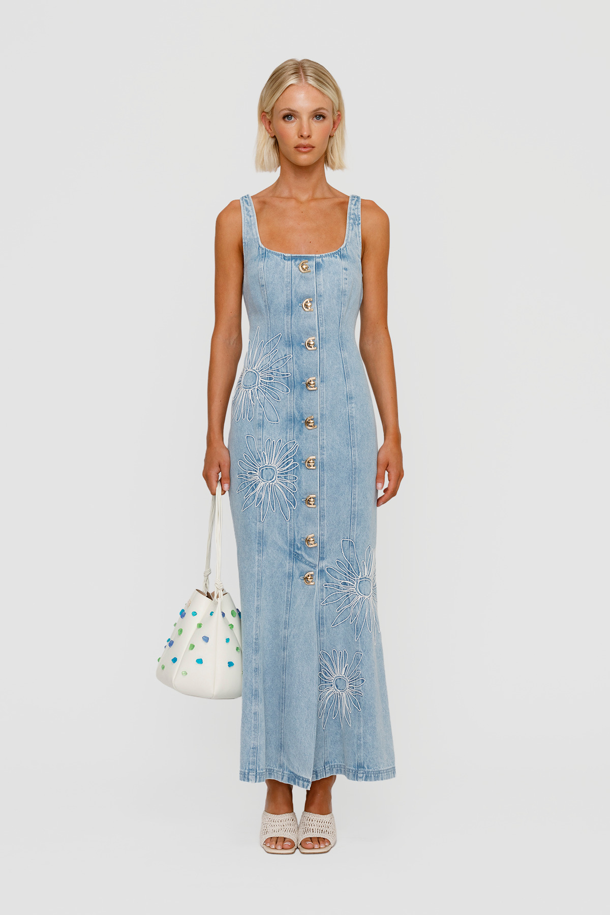 The Wolf Gang Amana Denim Maxi Dress