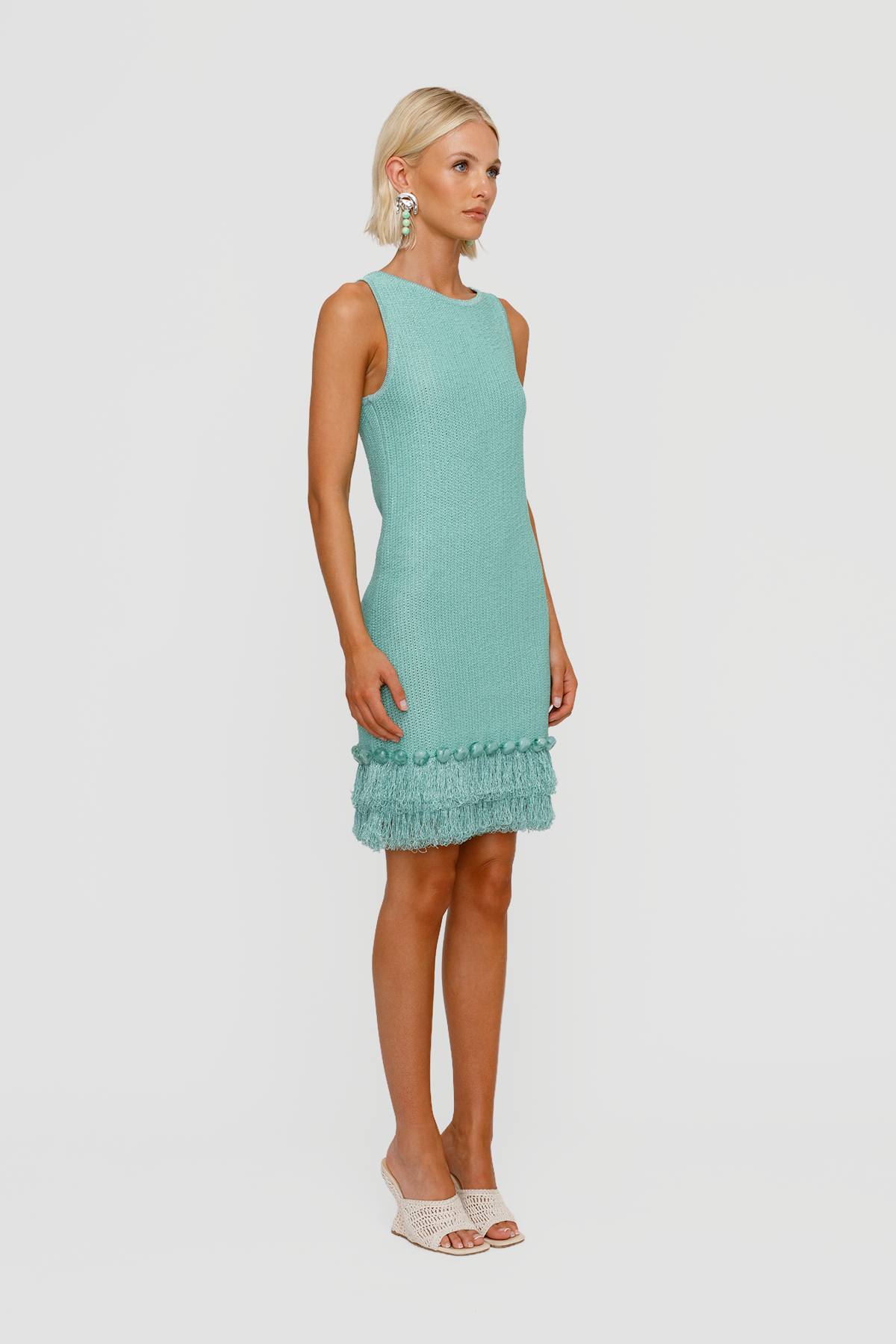 Casilda Sleeveless Mini Dress - Seafoam