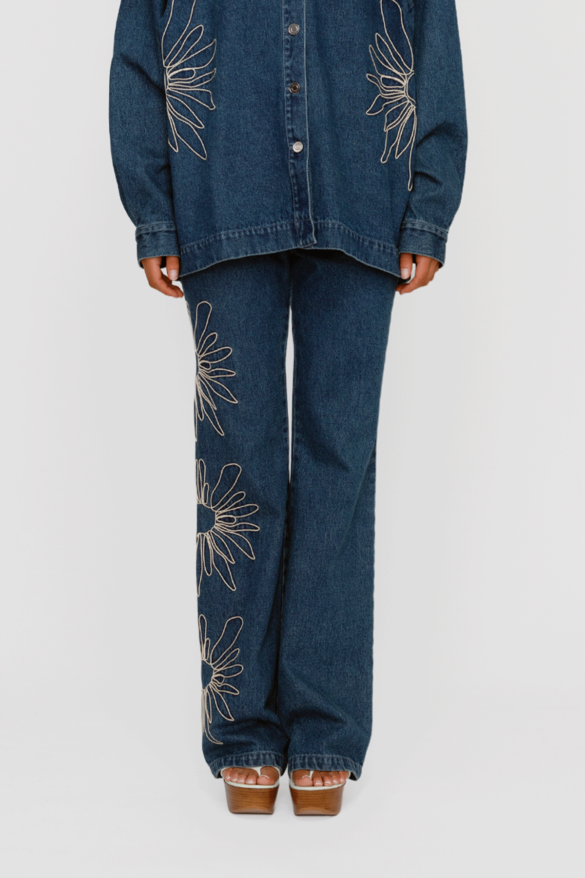 Amana Denim Flare Jean - Bluestone