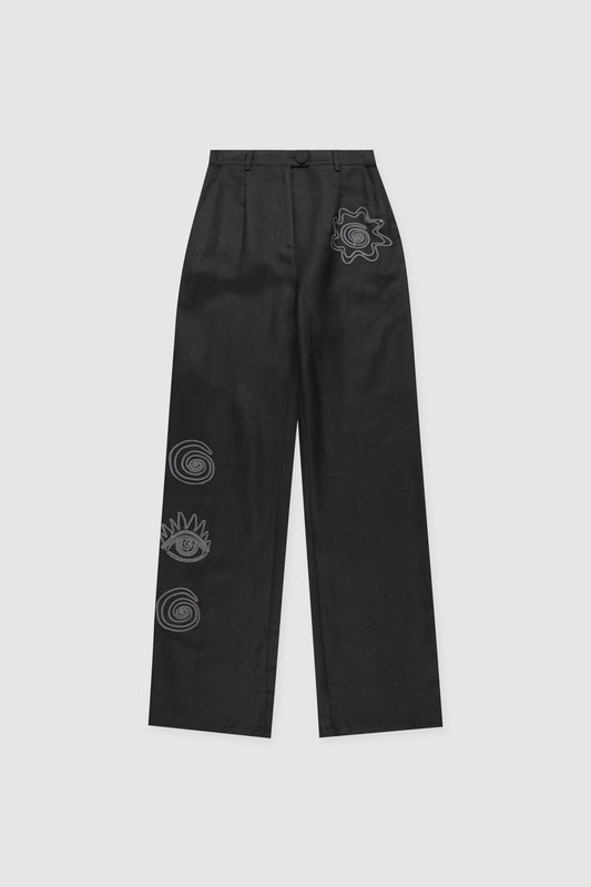 Cara Wide Leg Pant - Noir