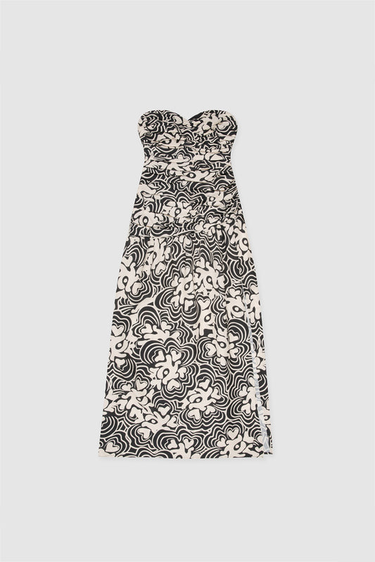 Dolcie Strapless Maxi Dress - Noir Print