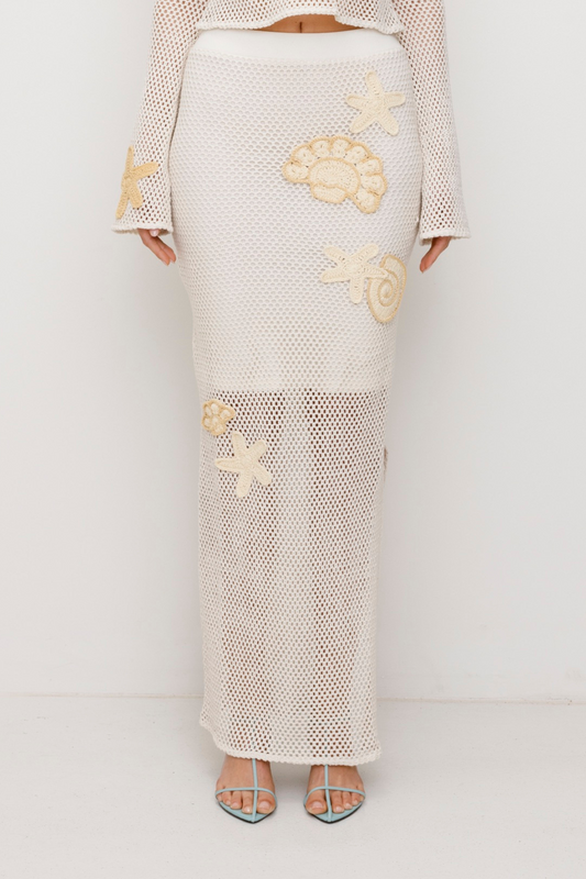 Enza Maxi Skirt - Creme