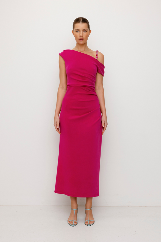 Flor Maxi Dress - Magenta