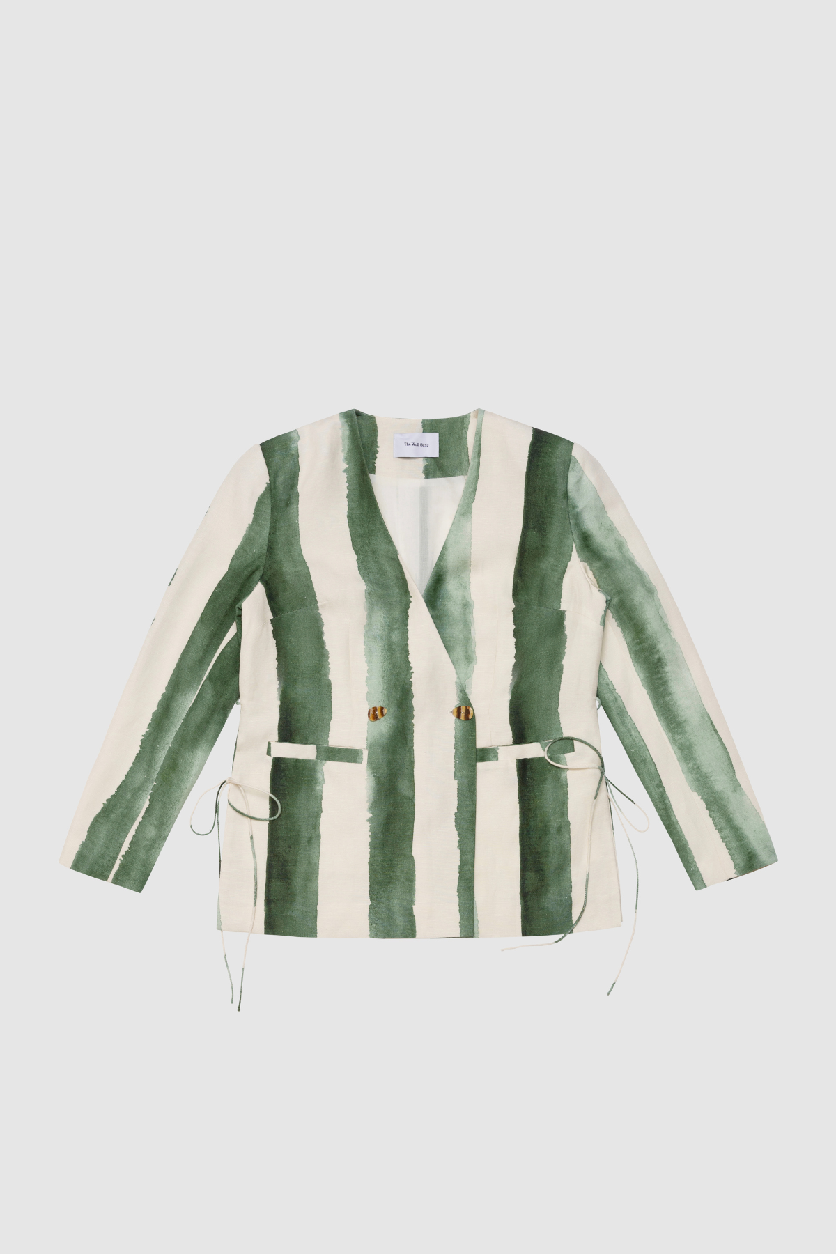 Havana Blazer - Sage Stripe