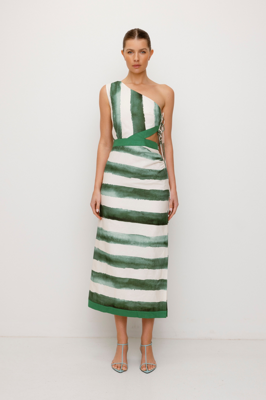 Havana Maxi Dress - Sage Stripe