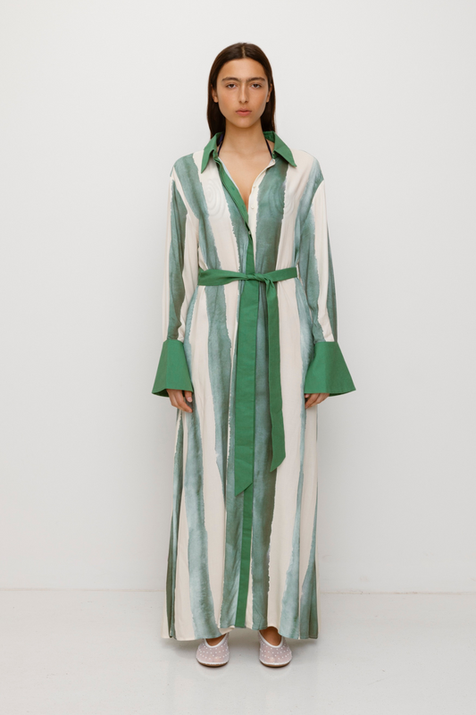 Lua Cover Up - Sage Stripe