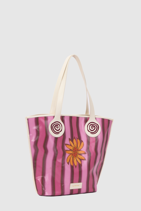 La Playa Tote - Lilac Stripe