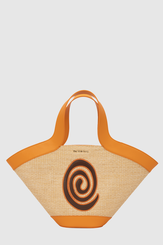 Kiki Tote - Natural/Tangerine