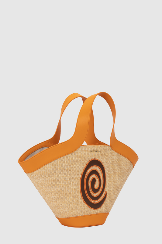 Kiki Tote - Natural/Tangerine