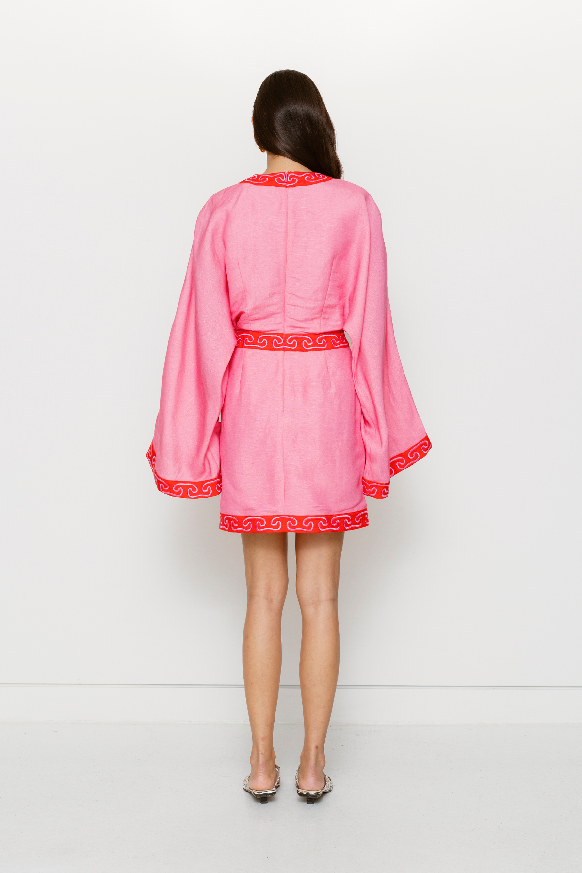 Concha Long Sleeve Mini Dress - Candy Shell