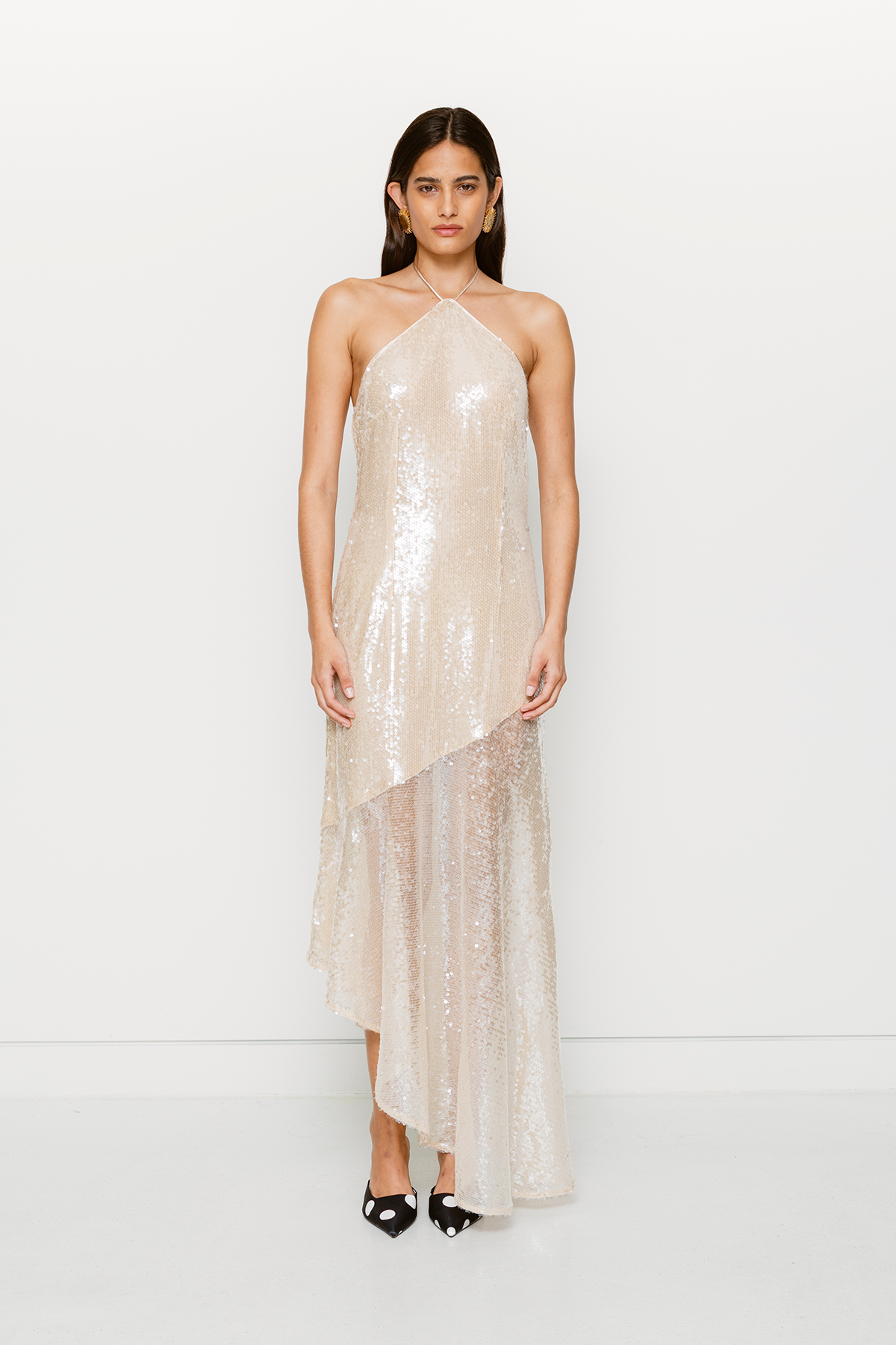 Mina Sequin Maxi Dress - Gold The Wolf Gang Mina Sequin Maxi Dress - Gold The Wolf Gang
