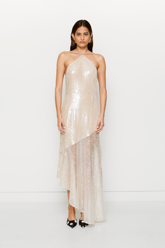 Mina Sequin Maxi Dress - Gold