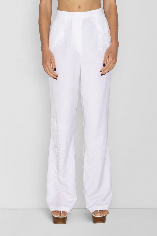 Cara Wide Leg Pant - Ivory