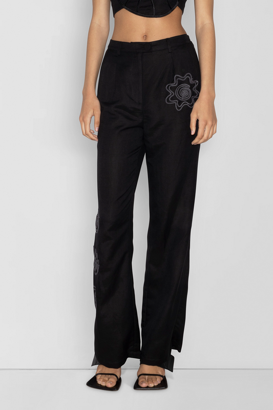 Cara Wide Leg Pant - Noir