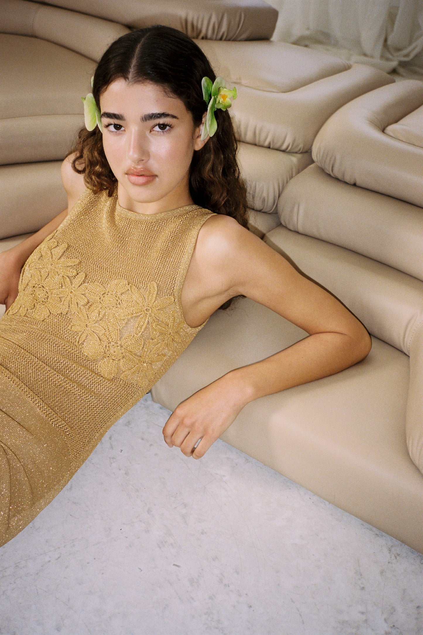 Iris Maxi Dress - Gold