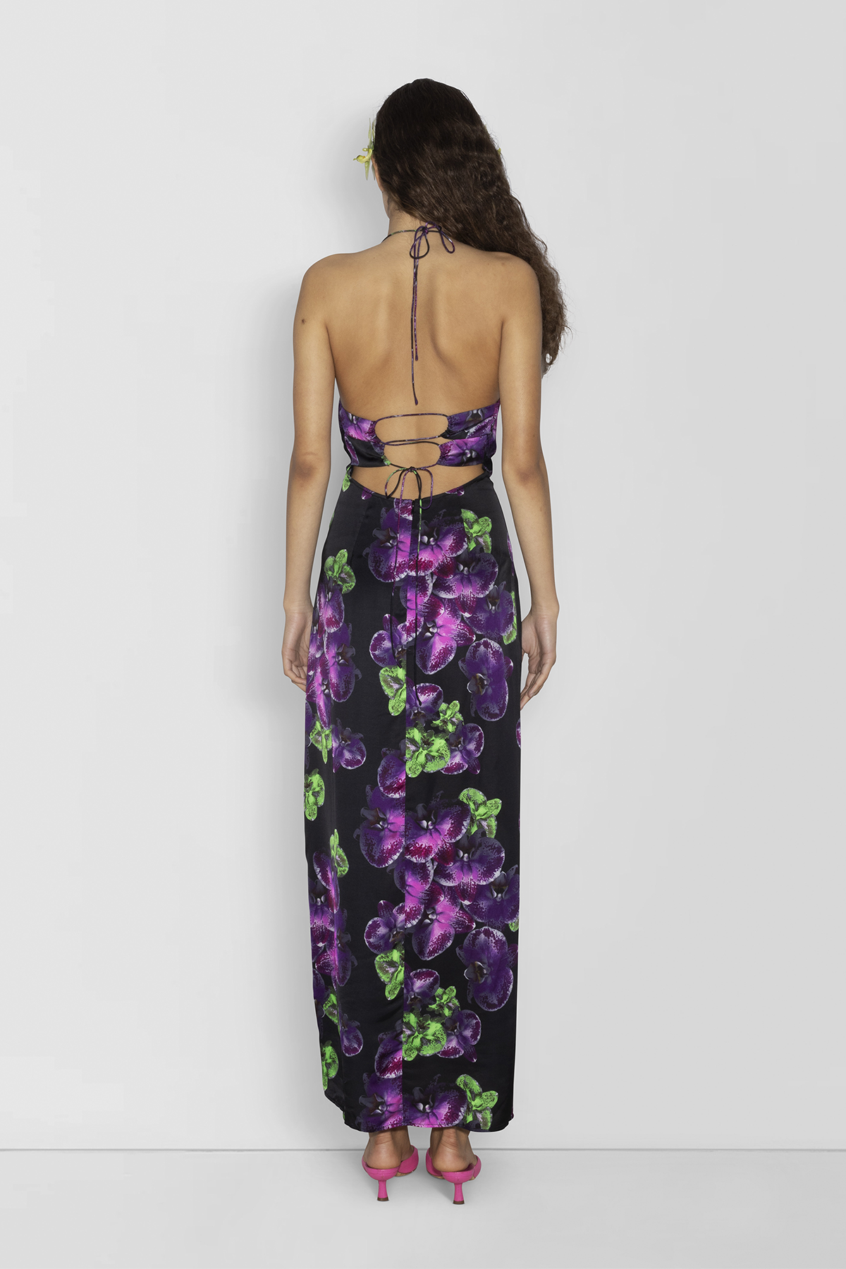 Lenee Cowl Maxi Dress - Noir Orchid