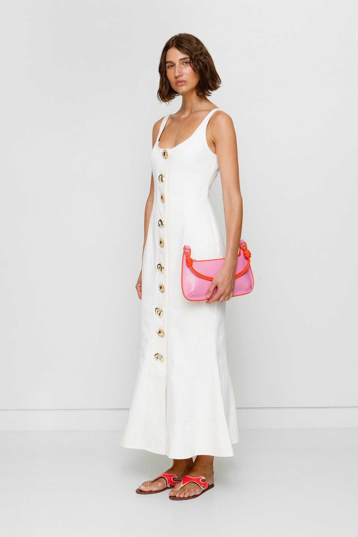 Sibel Denim Dress - Ivory