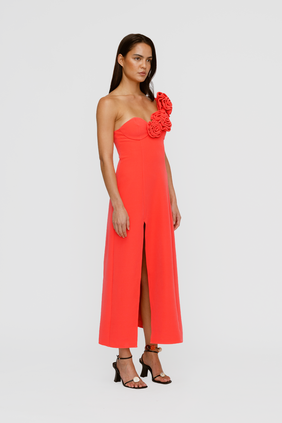 Flores Midi Dress - Berry