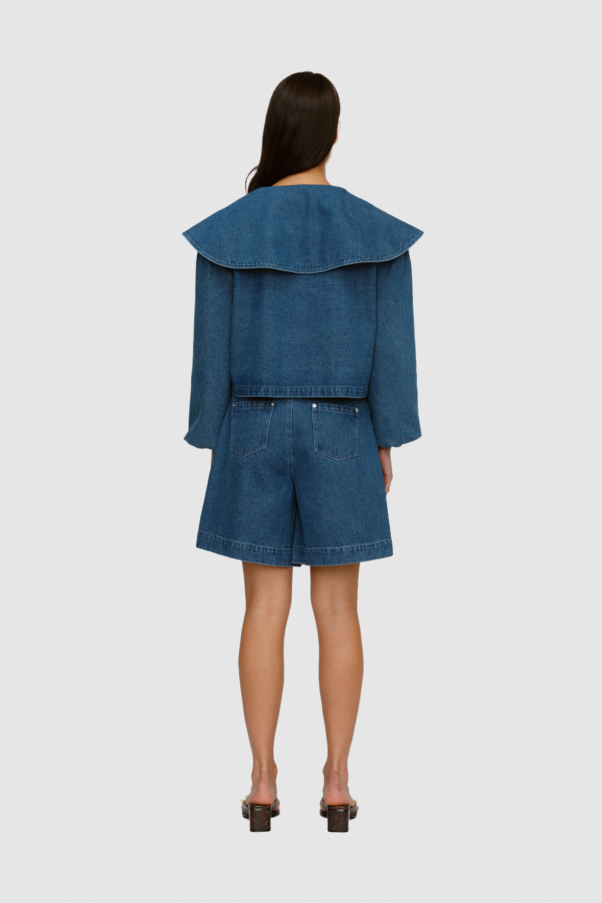 Wynn Denim Blouse - Bluestone