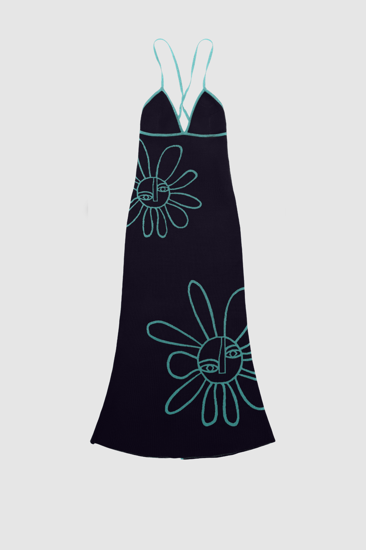 Soleil Knit Midi Dress - Nautical