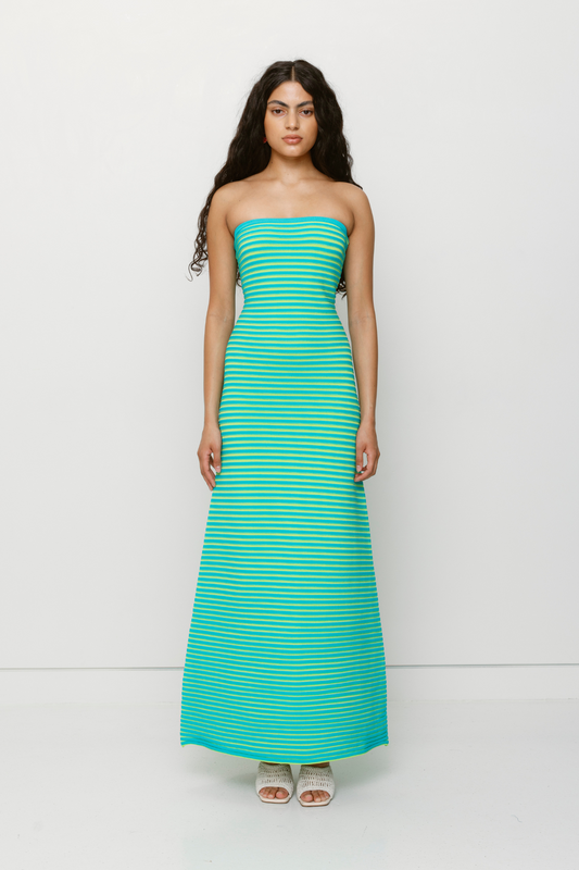 Sunmor Knit Maxi Dress - Ocean