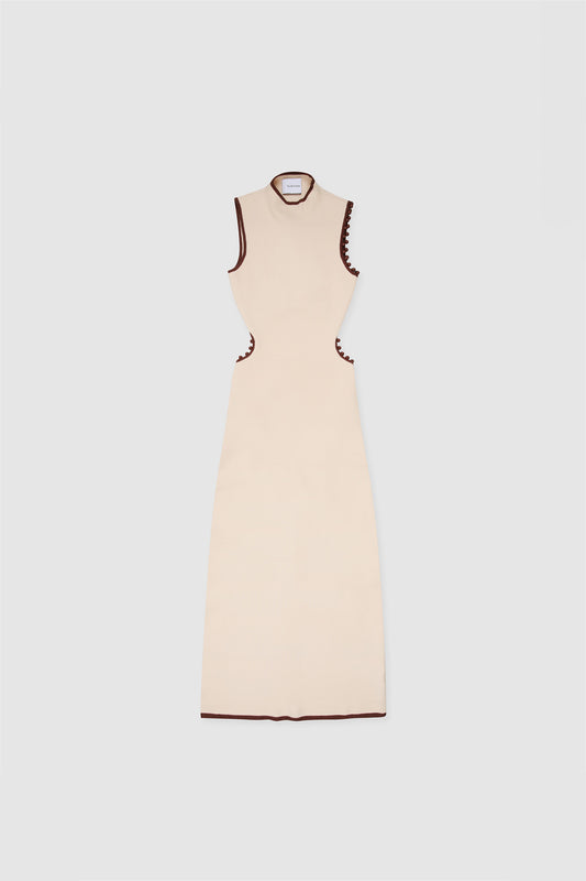 Valencia Midi Dress - Creme