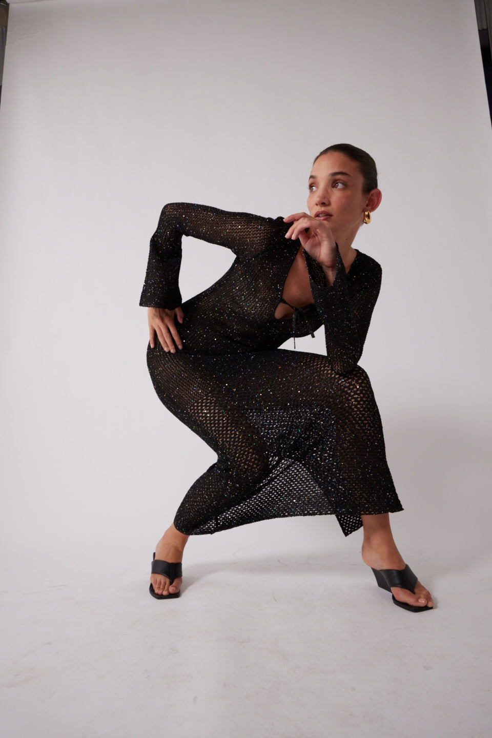 Coi Sequin Dress - Noir