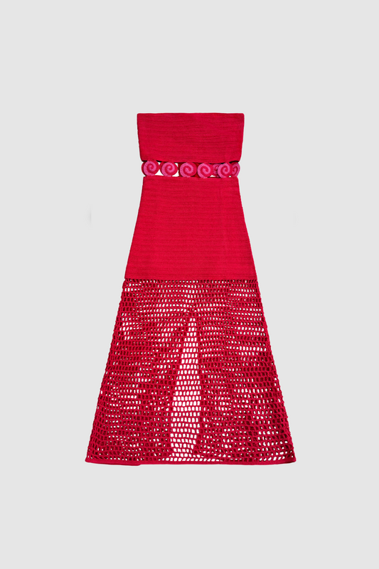 Bellezza Crochet Dress - Candy