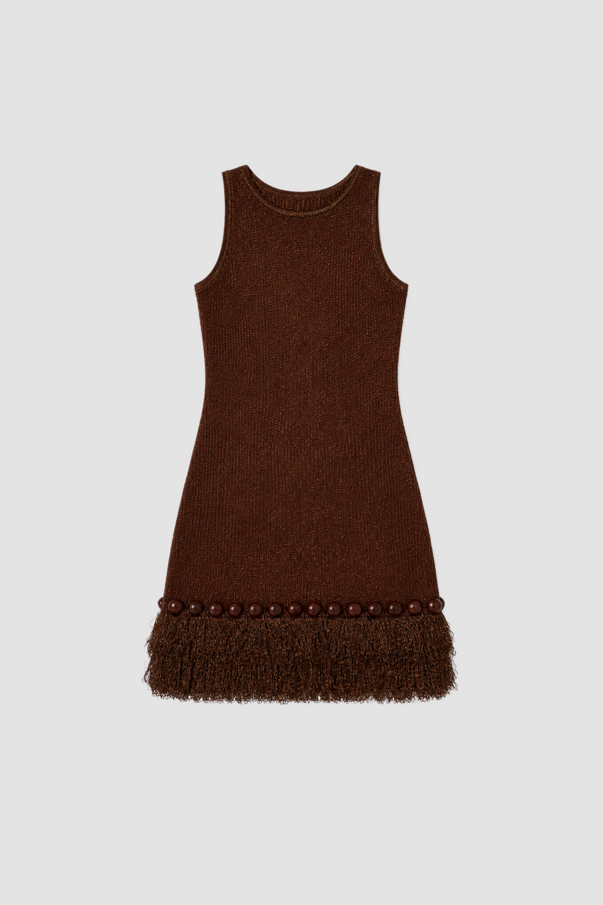 Casilda Sleeveless Mini Dress - Chocolate flatlay