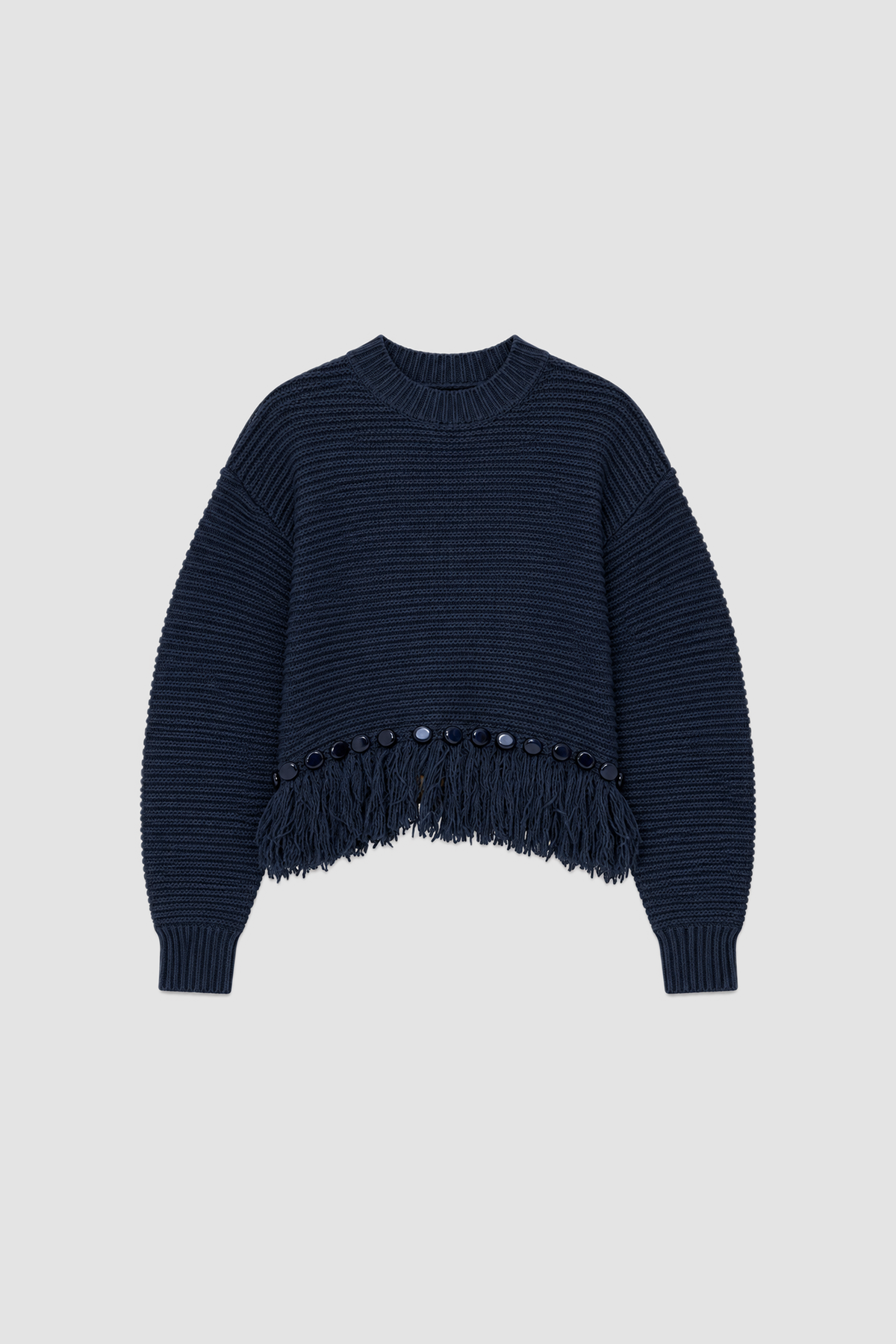 Marisol Knit Sweater - Midnight flatlay