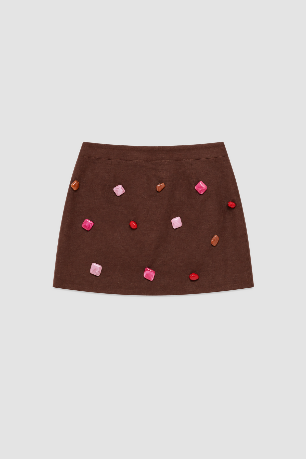 Romy Skirt - Chocolate flatlay
