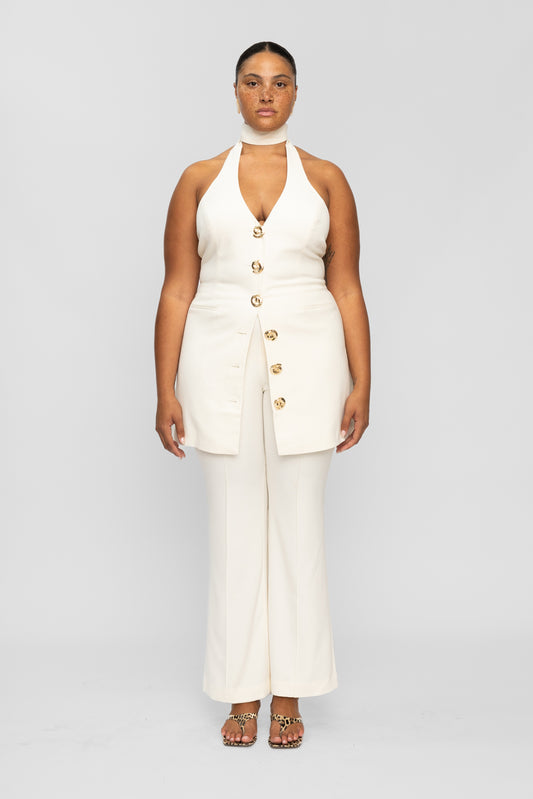 Irida Bootcut Pants - Ivory