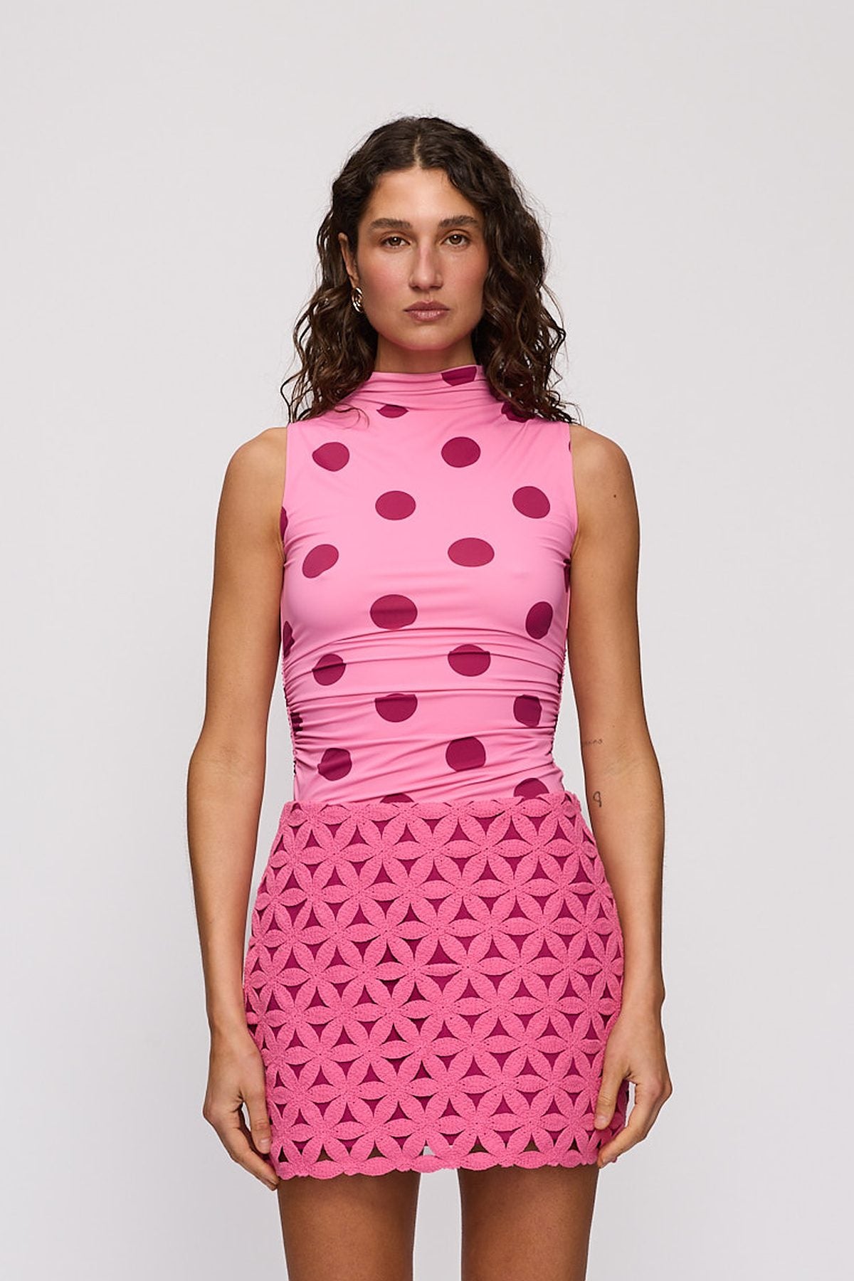Paloma Tank in Candy Spot by The Wolf Gang – front close-up