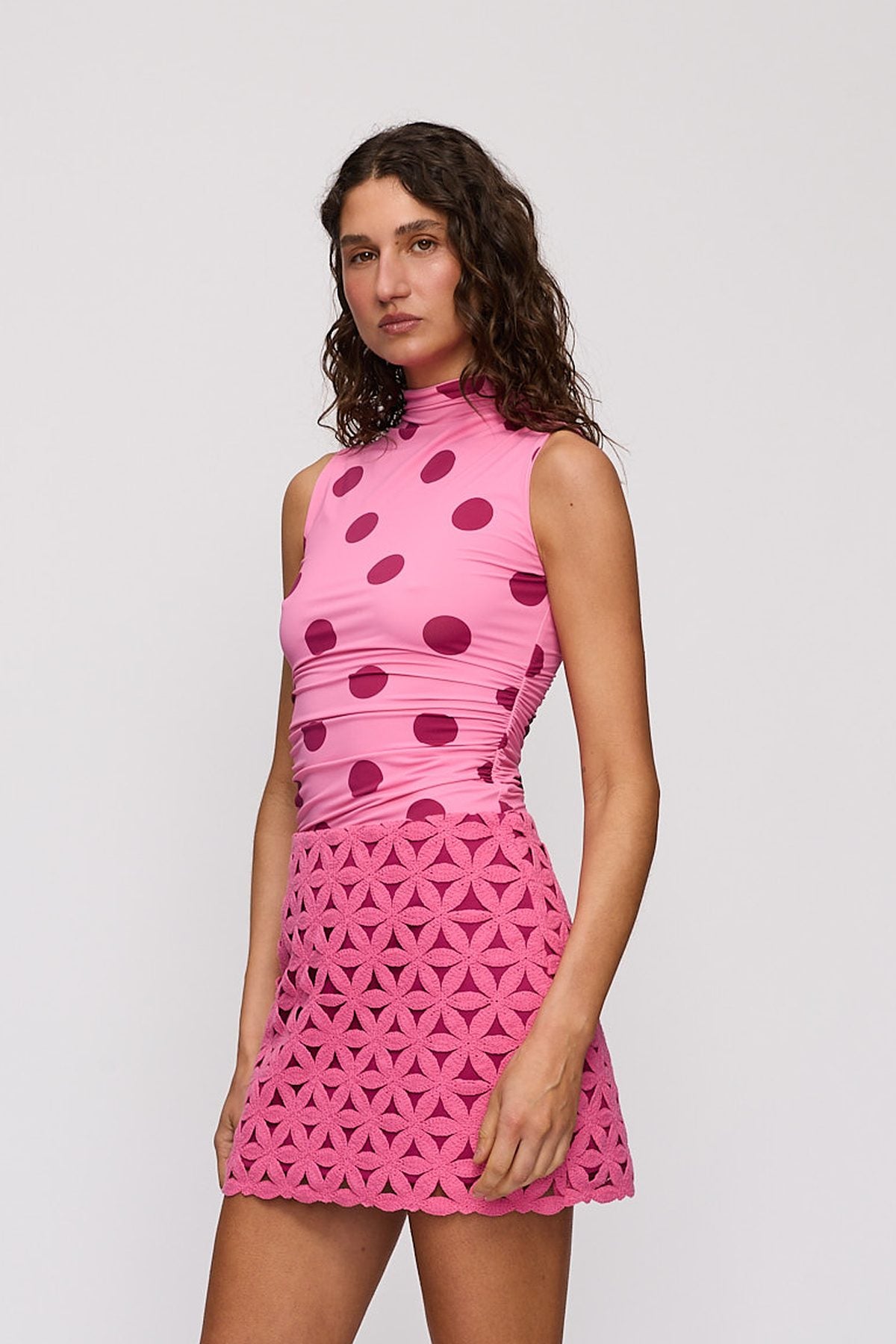 Paloma Tank in Candy Spot by The Wolf Gang – close-up view