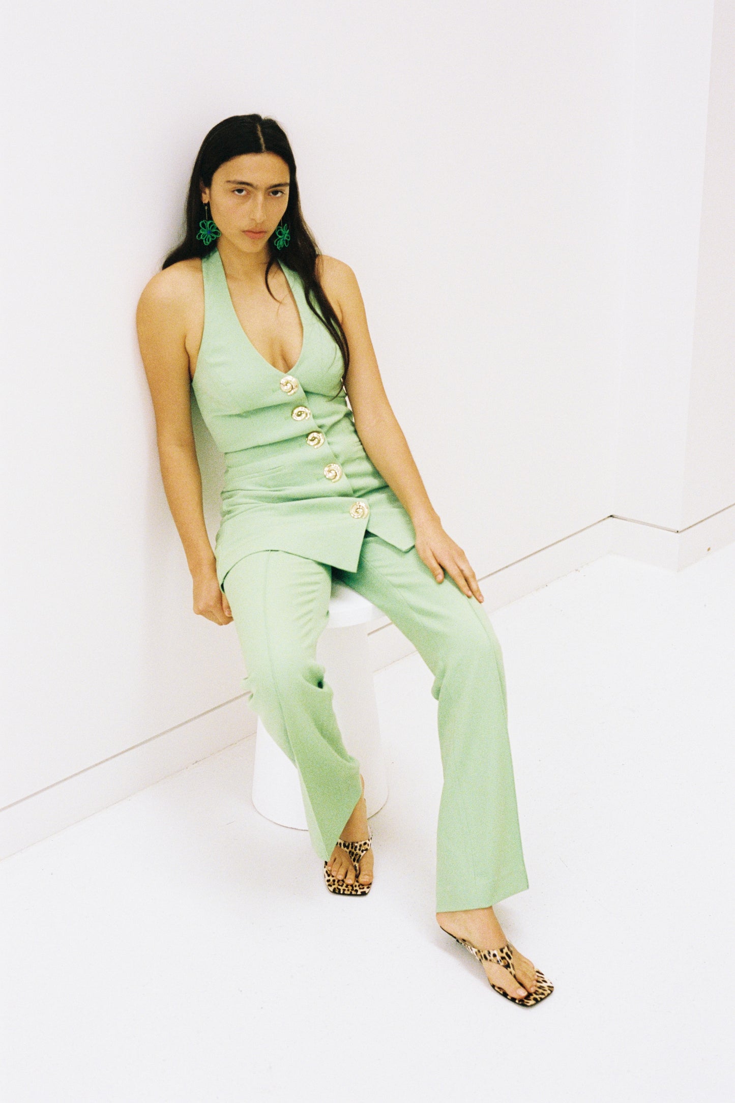 Irida Bootcut Pants - Sage