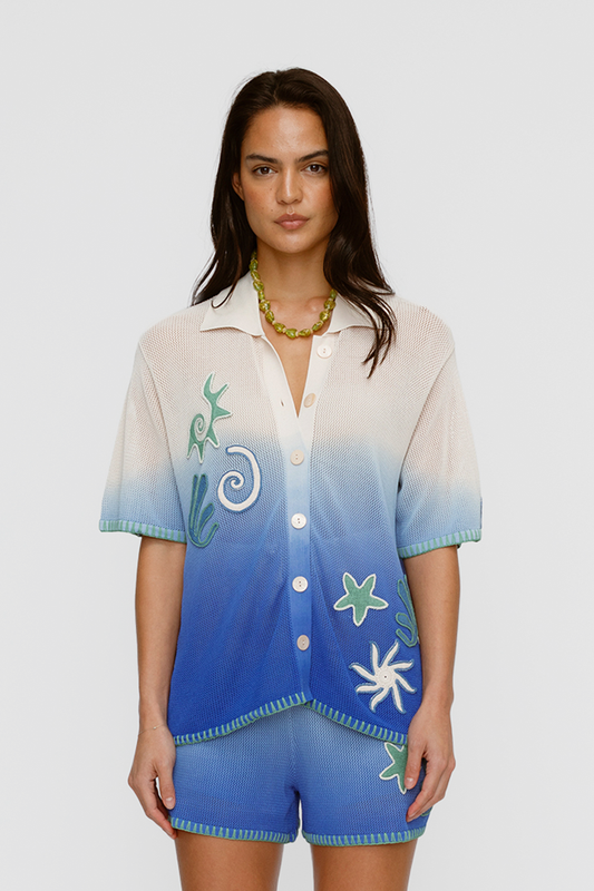 Malaga Knit Shirt - Marine