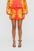 Solsana Mini Skirt - Rojo Sunflower
