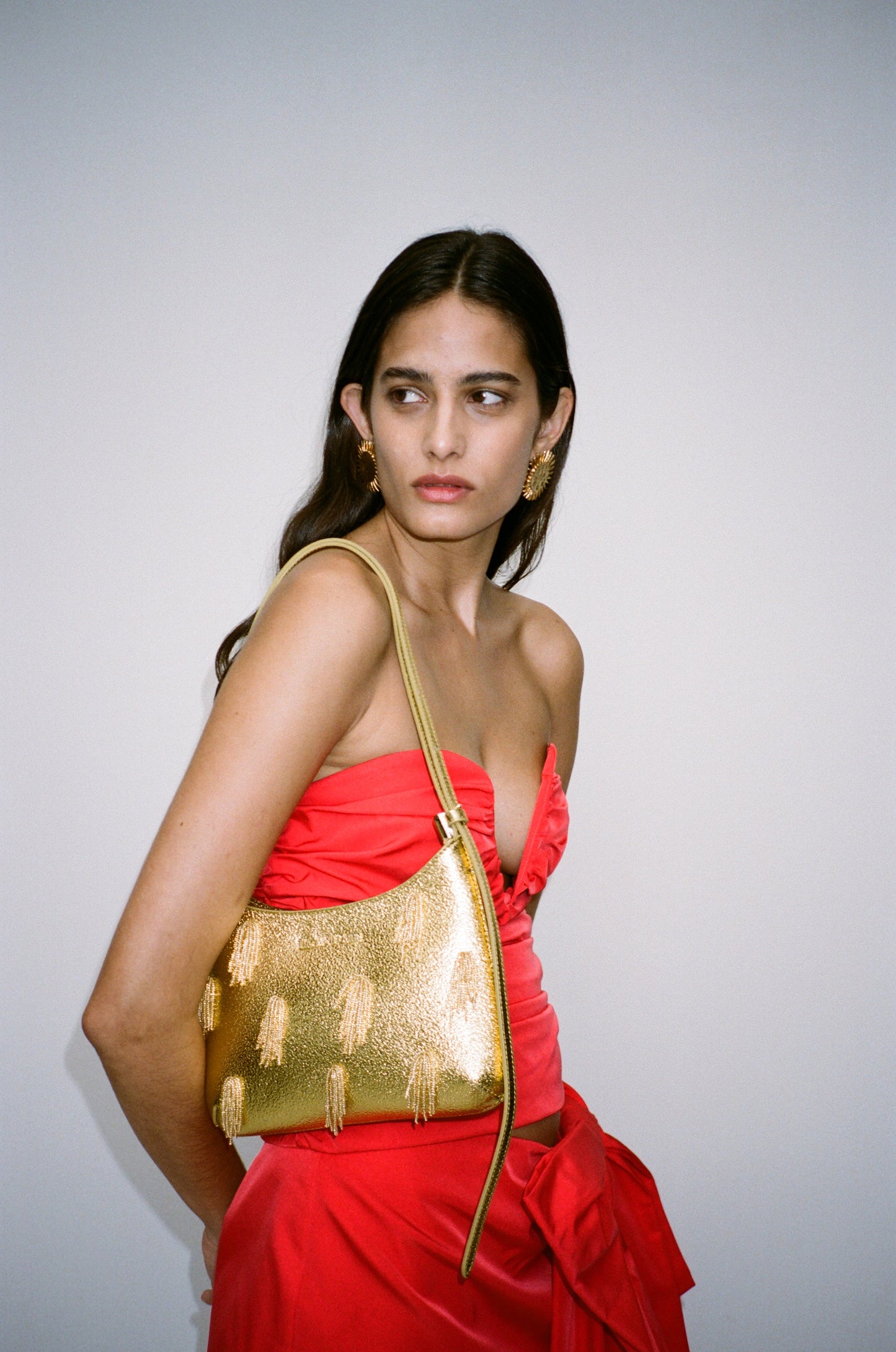 Miladia Shoulder Bag - Gold Metallic