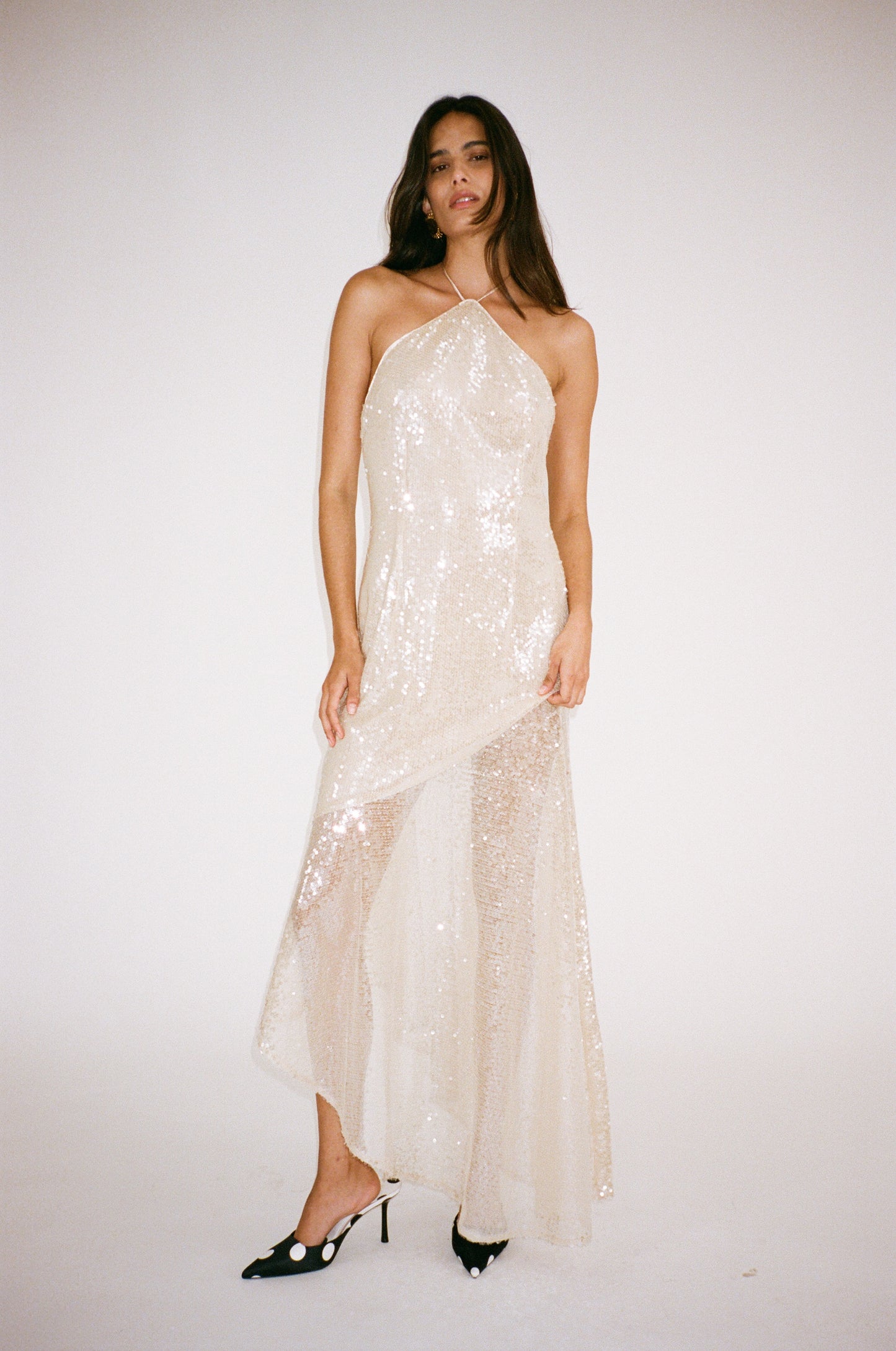 Mina Sequin Maxi Dress - Gold The Wolf Gang Mina Sequin Maxi Dress - Gold The Wolf Gang