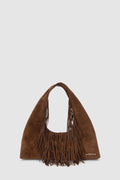 Novia Fringe Handbag - Chocolate
